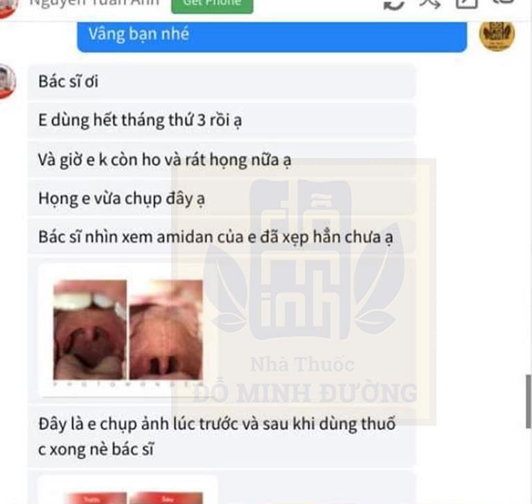 Phản hồi của người bệnh về bài thuốc Viêm Họng - Viêm Amidan Đỗ Minh