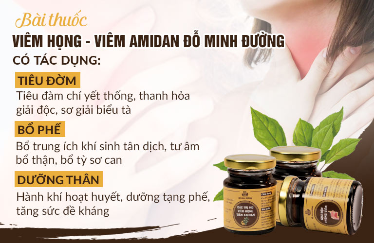 Tác dụng bài thuốc Viêm Họng - Viêm Amidan Đỗ Minh